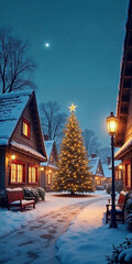 Concept photo of Happy New Year 2025 with Christmas Tree with Space for Text	
