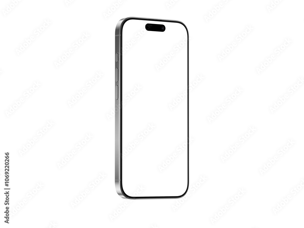 Poster high quality realistic 3d render smartphone ui ux screen mockup with transparent png