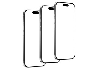 High quality realistic 3d render smartphone ui ux screen mockup with transparent PNG