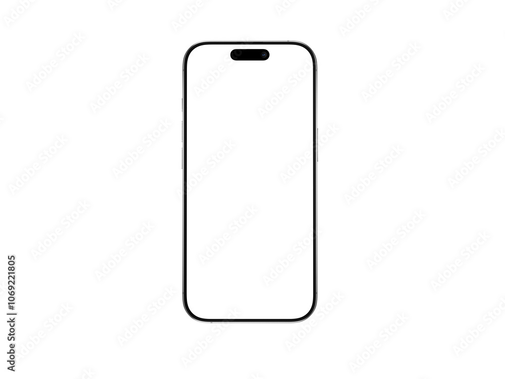 Aufkleber high quality realistic 3d render smartphone ui ux screen mockup with transparent png