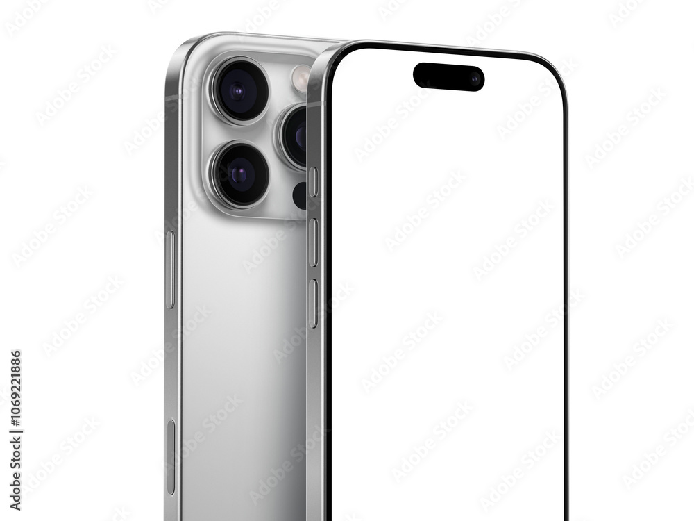 Aufkleber high quality realistic 3d render smartphone ui ux screen mockup with transparent png