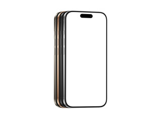 High quality realistic 3d render smartphone ui ux screen mockup with transparent PNG