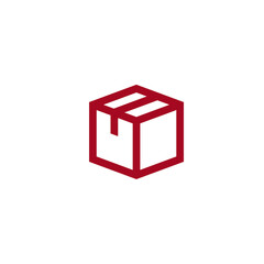 Box icon flat vector design