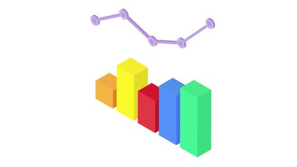 Isometric Bar Graph Animation