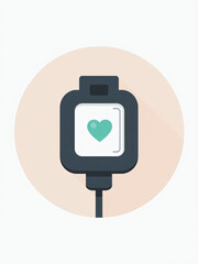 Fototapeta premium Vector Insuline Pump Diabetes Logo Icon