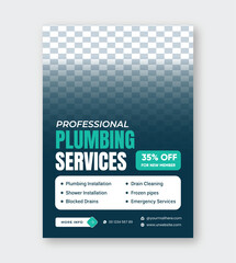 Obraz premium Professional Plumbing Service Flyer or poster design