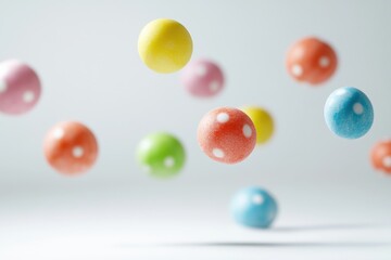 Fototapeta premium Colorful gummy candies floating in the air