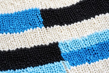 Estonian Flag Colors in Traditional Knitted Fabric Design