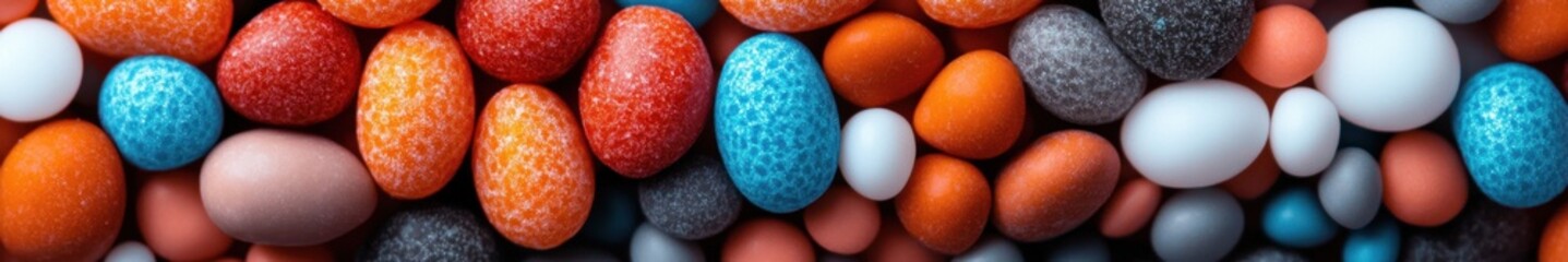 Obraz premium Colorful assortment of chewy candy and gummy sweets