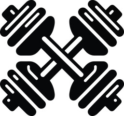 Fototapeta premium Dumble icon for exercise, Gym dumble vector illustration