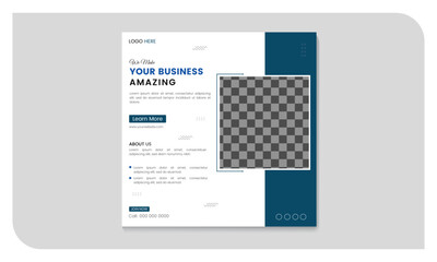 Digital business marketing social media post & web banner bundle 