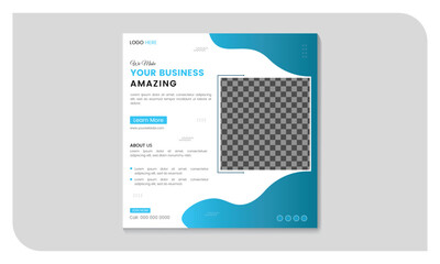 Digital business marketing social media post & web banner bundle 