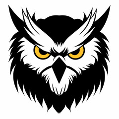 vector illustration of owl head