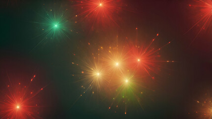 Naklejka premium Abstract Festive Christmas Gradient with Subtle Sparkle: Red, Green, and Gold Holiday-Themed Graphic Background Texture