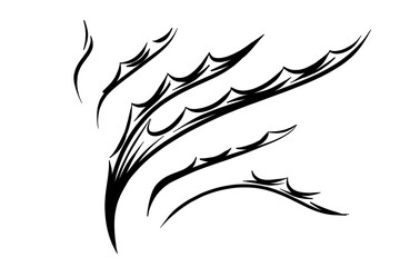 Outline Flame Hand Drawn Vector Image
