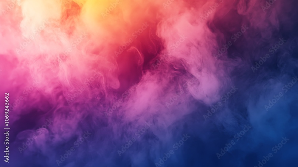 Poster vibrant colorful smoke background creating a realistic atmosphere image