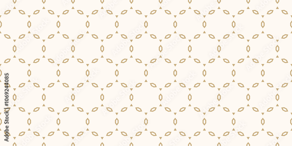 Poster abstract golden geometric seamless pattern in oriental style. vector minimalist texture with diamond