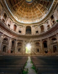 Fototapeta premium Interio de un antiguo edifico romano, en un día soleado¡ 