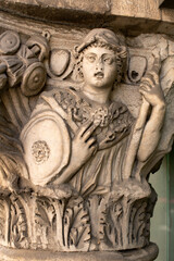 Exterior details of the former church of Saints Felix and Regolo in Pisa