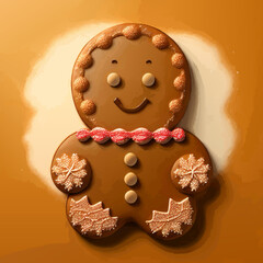 gingerbread man illustration