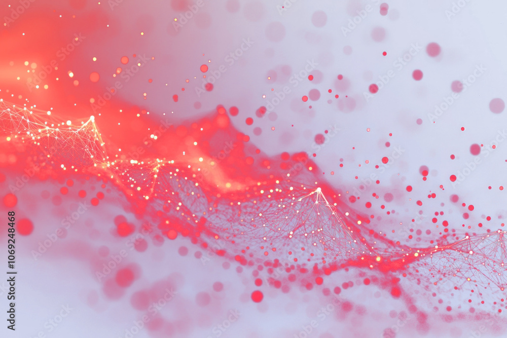 Aufkleber png abstract red glowing digital network technology background abstract.