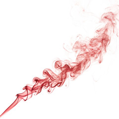 Red Smoke Effect on Transparent Background