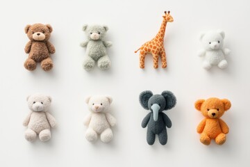 Assortment of cute and cuddly plush toys