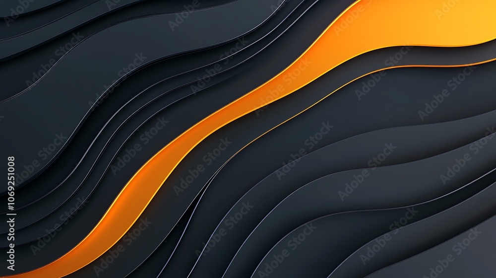 Aufkleber abstract colorful waves harmonizing with bold modern design themes design