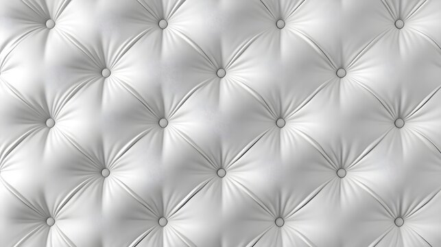 Subtle white diamond tufted upholstery pattern with a seamless background texture