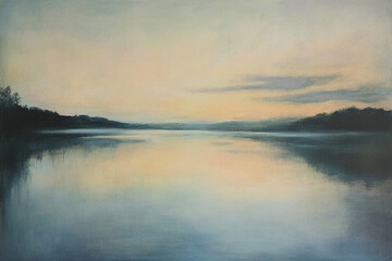 Fototapeta premium sunrise over the lake