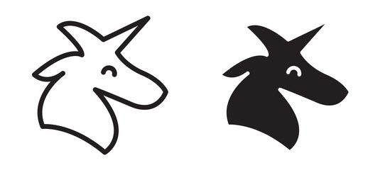 Unicorn vector icon.