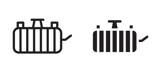 Car radiator vector icon.