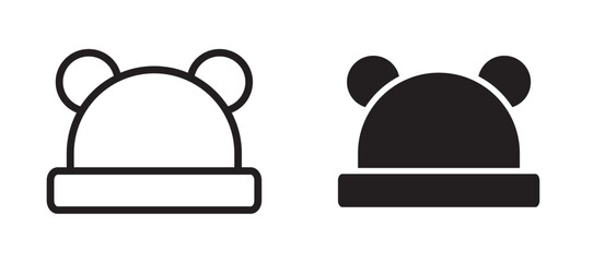 Baby hat vector icon.