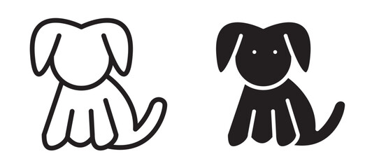 Little puppy vector icon.