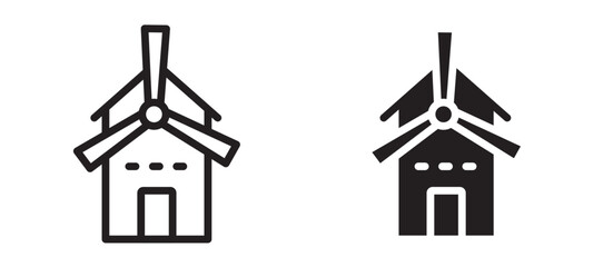Mill vector icon.