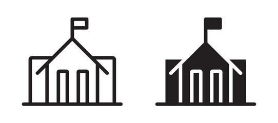 City hall building vector icon.