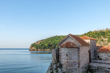 Budva old town. Ancient church of St. Sava