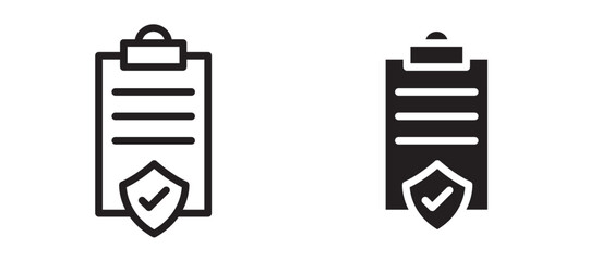 Contract coverage vector icon.