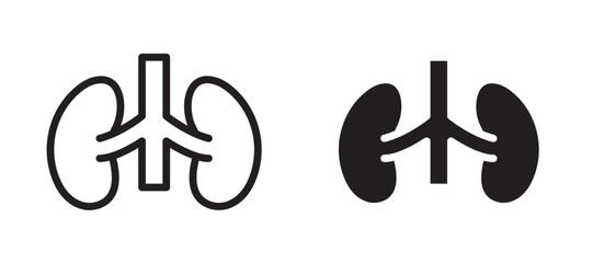 Fototapeta premium Kidney vector icon.