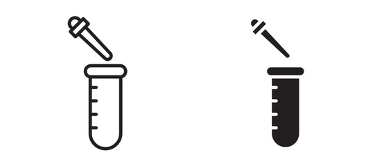 Chemical test vector icon.