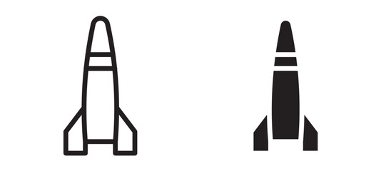 Missile vector icon.