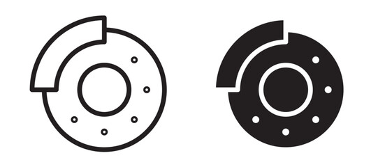 Disk brake vector icon.