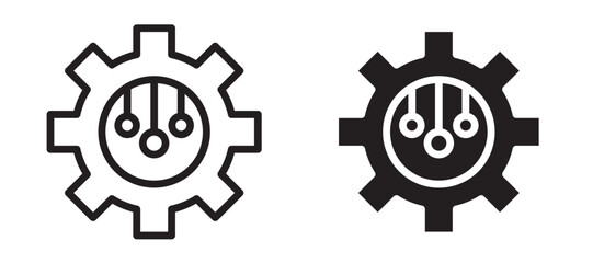 Technology liner icon vector set.