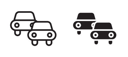Car accident vector icon.