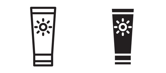 Sunscreen vector icon.