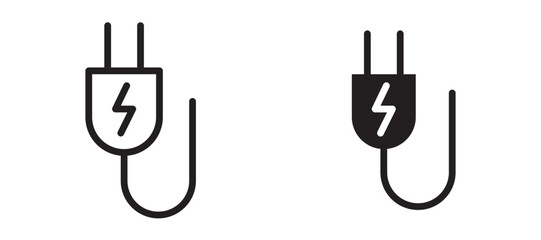 Electric plug vector icon.