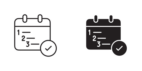 Installment Plan Icon with Calendar and Multiple Checkmarks, Representing Scheduled Payments, Payment Plans, and Financial Flexibility