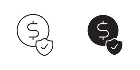 Security Shield Icon with Checkmark, Representing Secure Transactions, Payment Protection, and Fraud Prevention