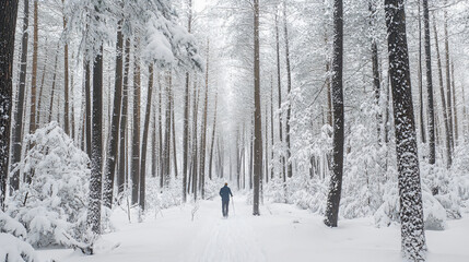 A biologist studying the effects of snowfall on local animal behavior in a forest.