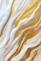 Obraz premium Elegant golden and white marble pattern background
